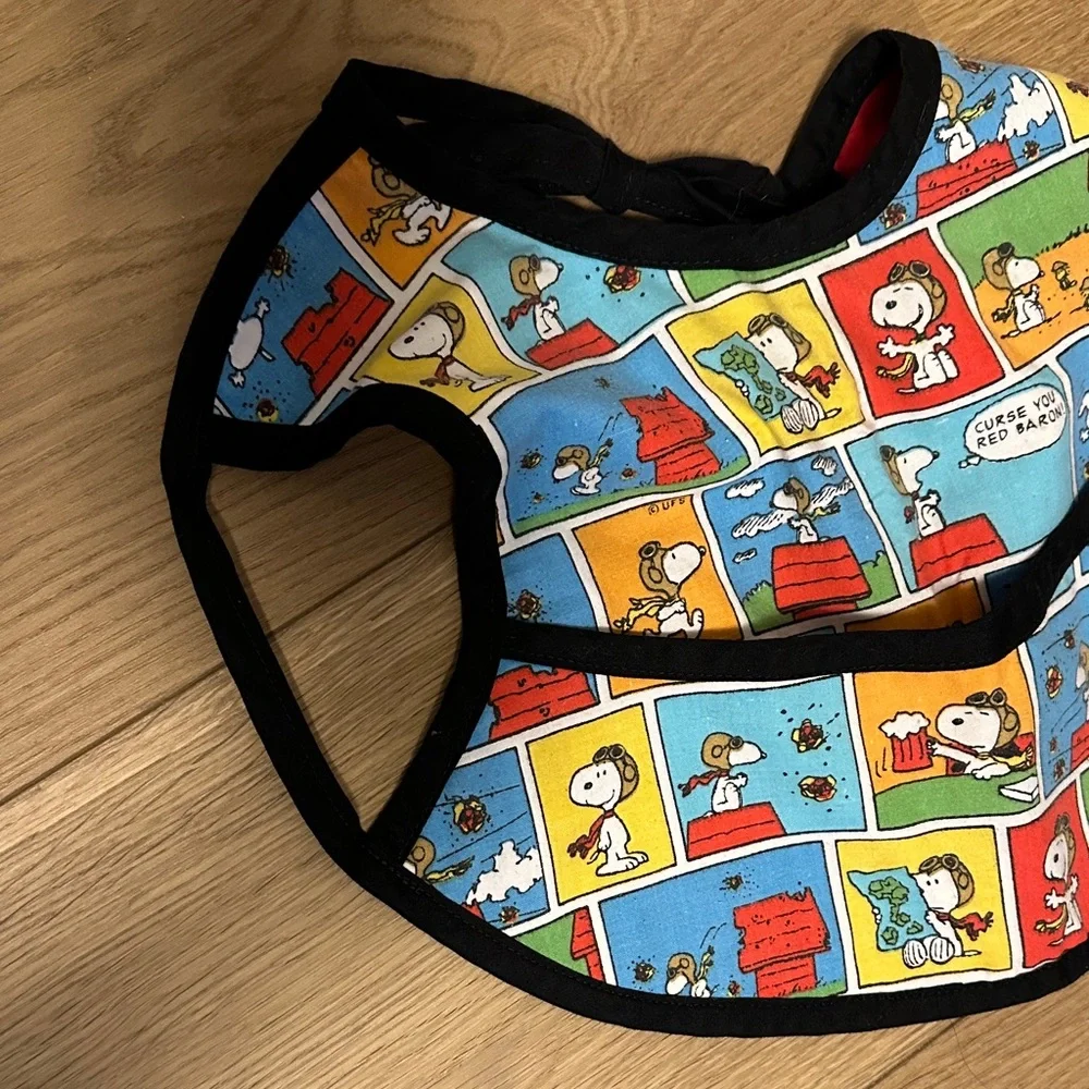 Handmade Colorful Print Toddler Bib Set